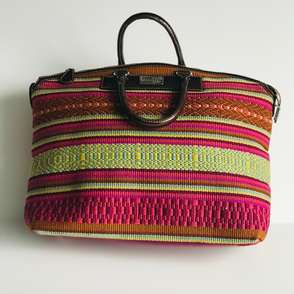 SUMAQKAY ;Multicolor Tote Bag;  Hand  Woven Fabric by artisans
